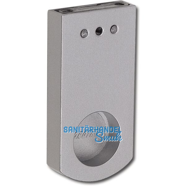 Schrankrohrlager Alexander - 80 x 12 x 40 mm, Zamak alufarbig