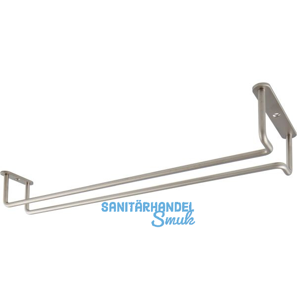 Bar-Gl�serhalterung 365 mm Messing vernickelt matt