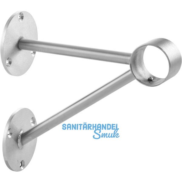 Bar-Reling Wandst�tze mit Diagonalstreben f�r Rohr-� 38 mm,Edelstahl geschliffen