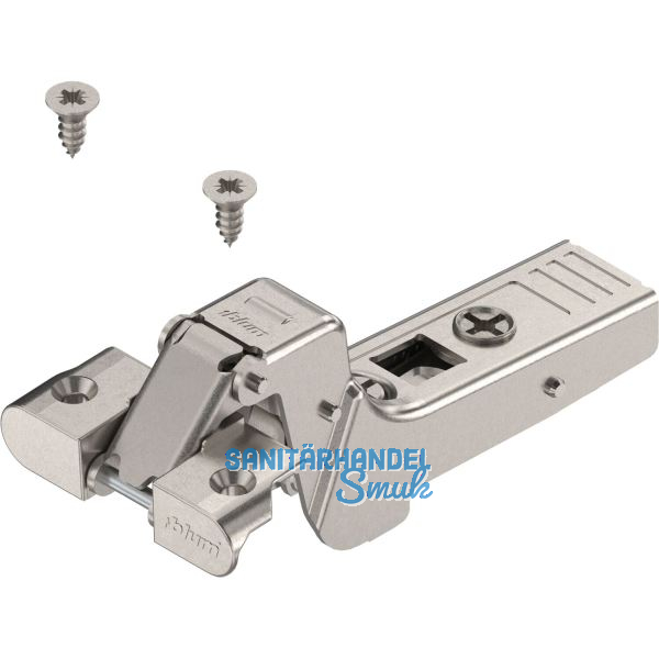 BLUM CLIP top Alurahmenscharnier 95�, 18 mm gekr�pft mit Feder, Schrauben