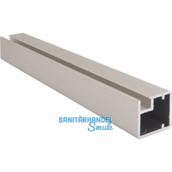 ALUMIS Alurahmenprofil schmal, L�nge 2500 per Stange, Edelstahl Effekt