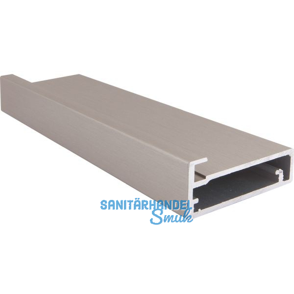 ALUMIS Alurahmenprofil breit, L�nge 2500 per Stange, Edelstahl Effekt