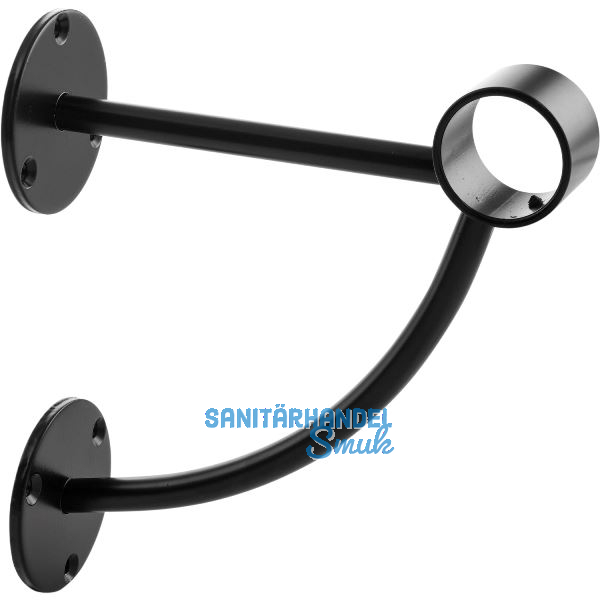 Bar-Reling Wandst�tze mit Diagonalstrebe Wien f�r Rohr-� 38 mm, Stahl Schwarz
