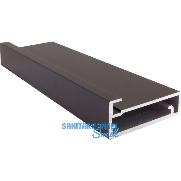 ALUMIS Alurahmenprofil breit, L�nge 2500 per Stange, schwarz matt eloxiert