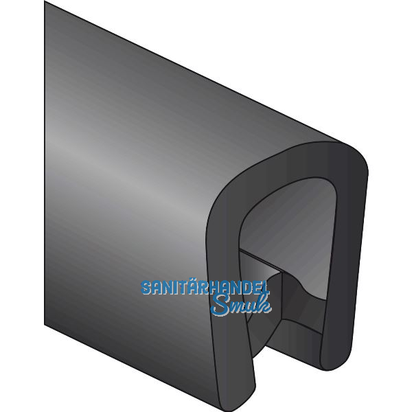 Kantenschutzprofil 14,5x10mm Rolle 100 m, Kunststoff schwarz