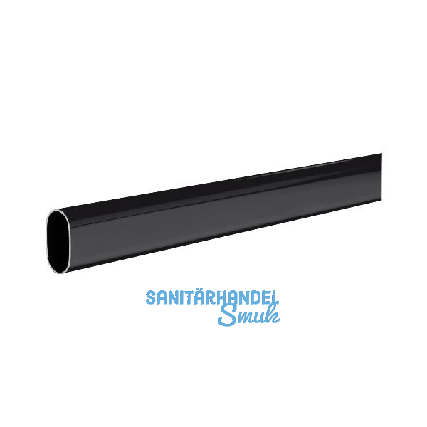 Schrankrohr oval 3000 mm auf Ma� St�rke 1,2 mm Stahl schwarz