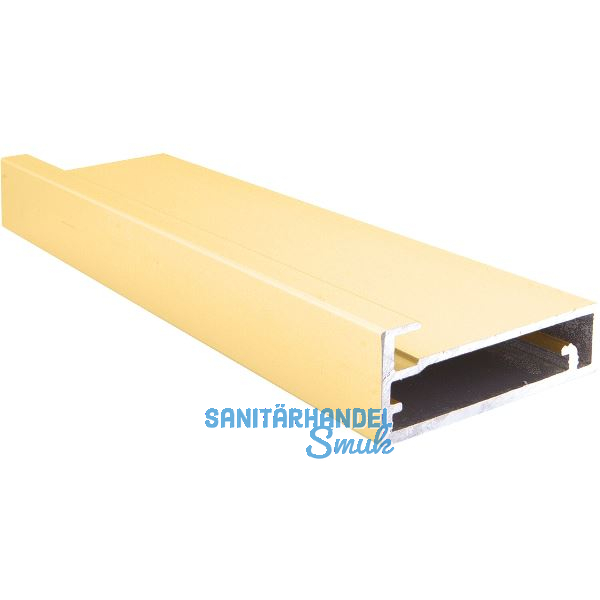 ALUMIS Alurahmenprofil breit, L�nge 2500 per Stange, messing matt eloxiert