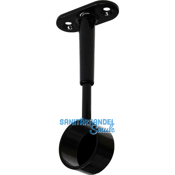 Schrankrohrlager Rund 2 geschlossen � 25 mm, Zamak schwarz