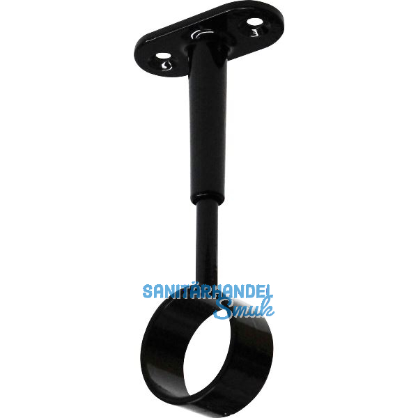 Schrankrohrlager Rund 2 offen � 25 mm, Zamak schwarz