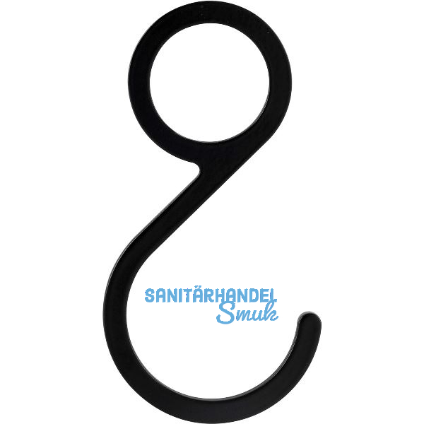 SIMAUSROM Haken f�r Schrankrohr rund D25 mm Aluminium schwarz matt