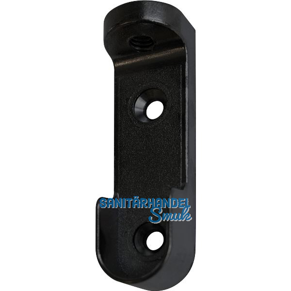 Schrankrohrlager Oval 6 f�r Schrankrohr 30 x 15 mm, Zink schwarz lackiert