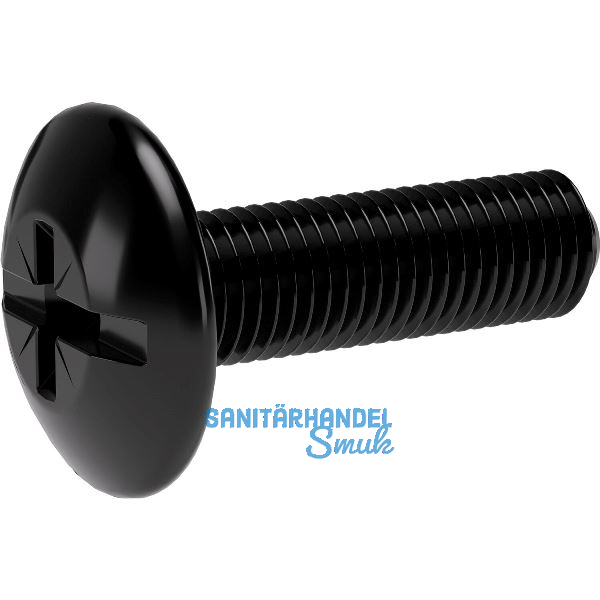 Spezialschraube SO Oval 4/5/6, f�r Schrankrohrlager, M6 x 20mm, Stahl schwarz