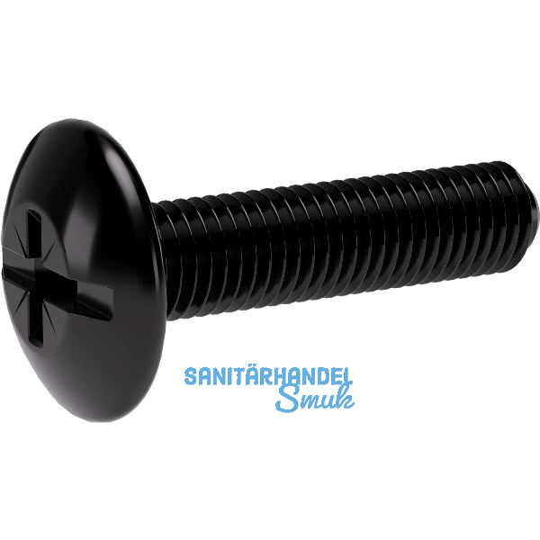 Spezialschraube SO Oval 4/5/6, f�r Schrankrohrlager, M6 x 25mm, Stahl schwarz