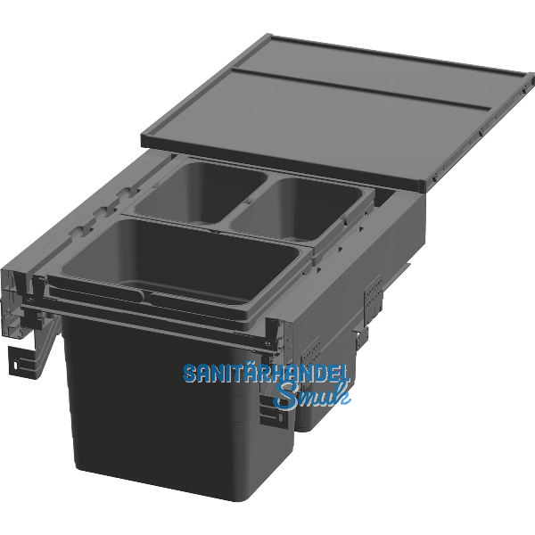 NINKA Abfalltrennsystem eins2pack Push-to-open KB 500 mm Dunkelgrau