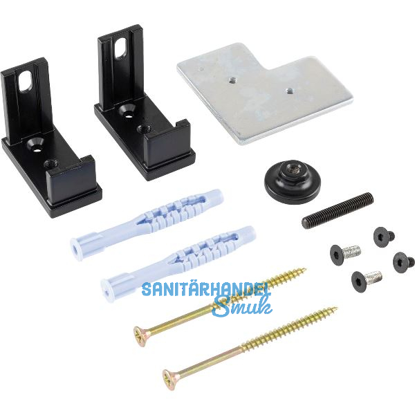 ALU-STYLE GP System Befestigungsset Wand-Boden schwarz