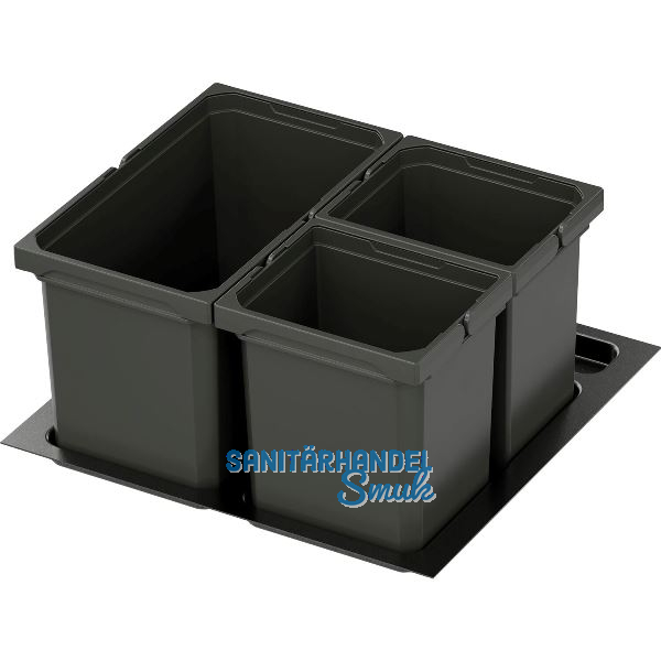 VS ENVI Free Plus Abfalltrennsystem KB 600/H�he 256 mm 1 x 16/2 x 7 L Lava