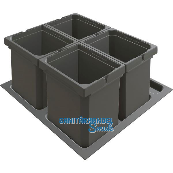 VS ENVI Free Plus Abfalltrennsystem KB 600/H�he 256 mm 4 x 7 L Lava