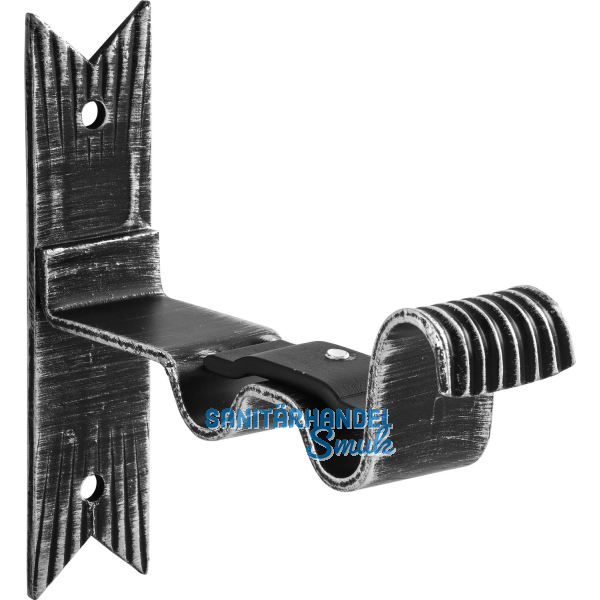 Wandhalter Vorhangstange Rustikal doppell�ufig Schmiedeeisen schwarz