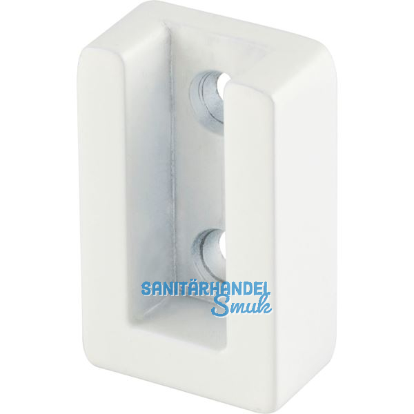 Schrankrohrlager Ninos, Zamak wei� matt lackiert