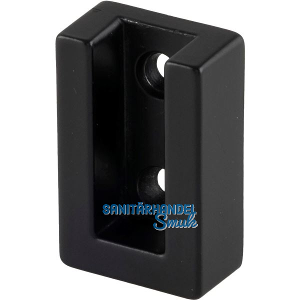 Schrankrohrlager Ninos, Zamak schwarz matt lackiert