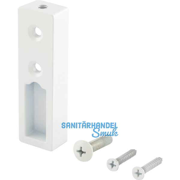 Schrankrohrlager - Endst�ck Ninos, Zamak wei� matt lackiert