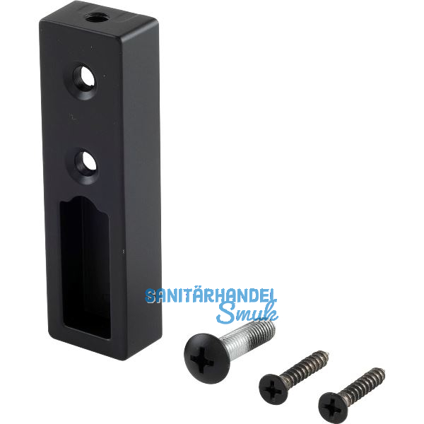 Schrankrohrlager - Endst�ck Ninos, Zamak schwarz matt lackiert