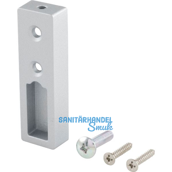 Schrankrohrlager - Endst�ck Ninos, Zamak silber lackiert