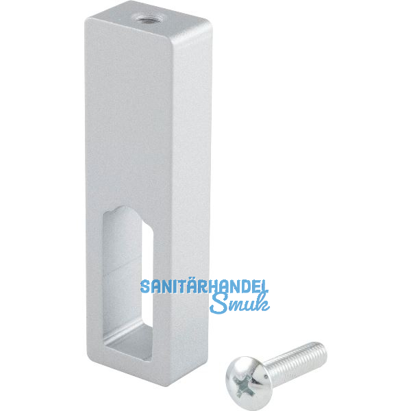 Schrankrohrlager - Mitteltr�ger Ninos, Aluminium silber lackiert