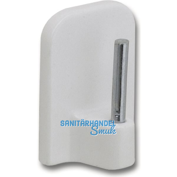 Selbstklebehaken f�r Vitragenstangen, Stift � 2 mm, Kunststoff wei�