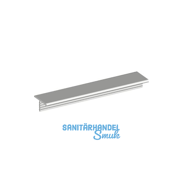 ALUMIS Frontrahmenprofil 2 zum Einnuten 5000 mm Aluminium silber eloxiert