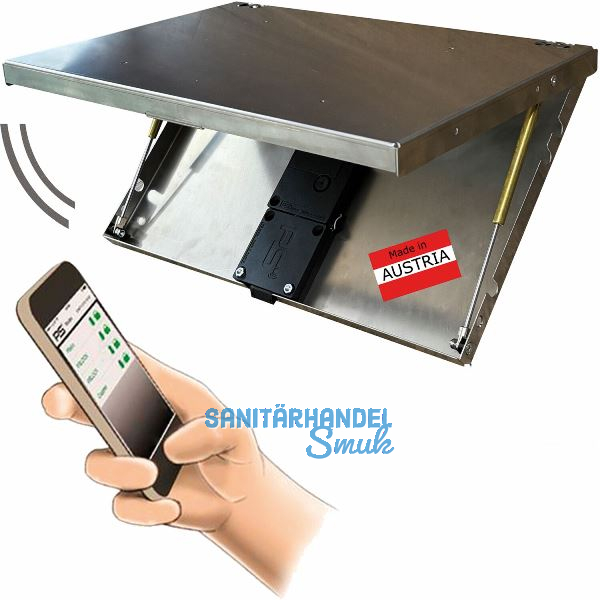 PS HooD Einbautresor 350 x 250 x 20, Edelstahl roh