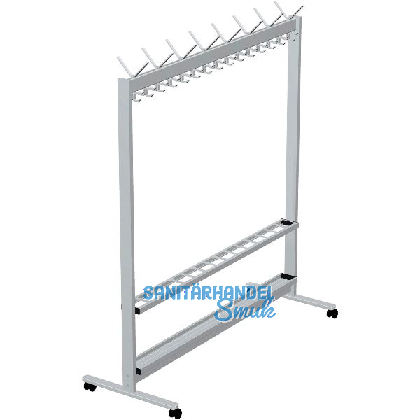 RONTEC Reihen-Garderobenst�nder 960 mm Aluminium natur eloxiert
