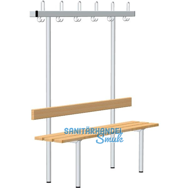 RONTEC Sitzbankst�nder einseitig 1500 mm Alu natur eloxiert