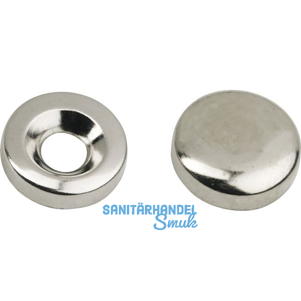 ITALIANA FERRAMENTA Spiegelkappe 2-teilig zum Aufclipsen, �18 mm, Messing vern.