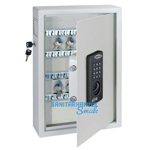 ROTTNER Schl�sselschrank KEYTRONIC 48, 450 x 300 x 110 mm, hellgrau