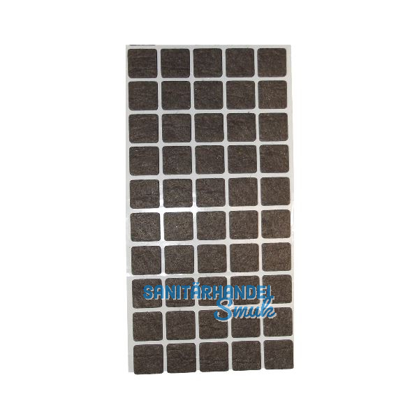 Filzgleiter 20 x 20 x 3 mm selbstklebend braun