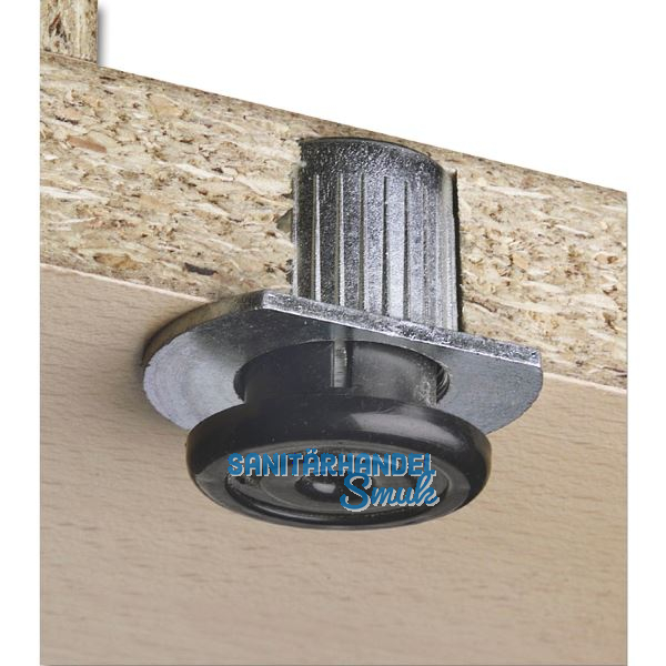 CAMAR H�henversteller zum Einbohren 304, �28, Tragkraft 400KG, Zamak/KS schwarz