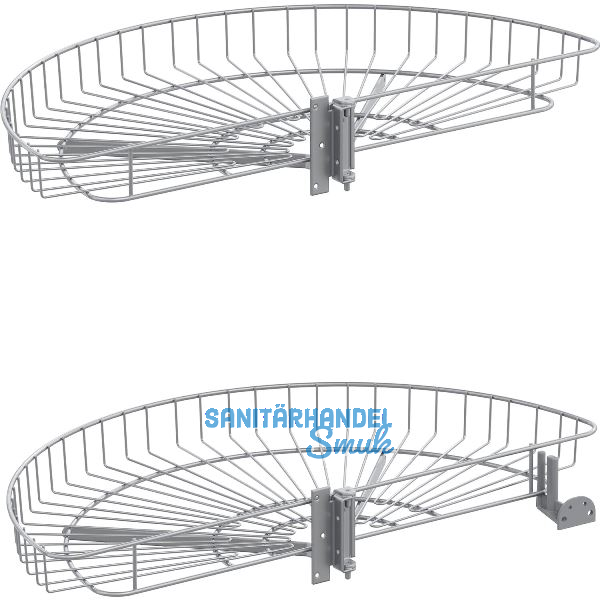 VS COR Wheel Eckschrank-Drehboden 2/4-Kreis Set Classic 650 mm Silber