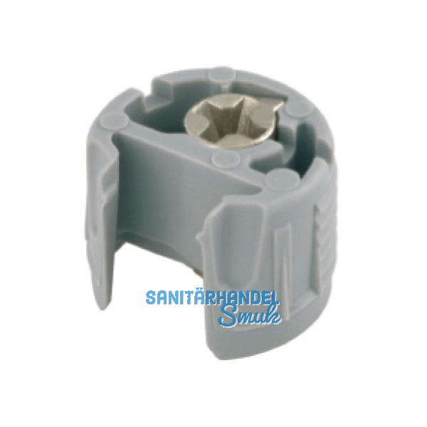 Einbohrteil PK2, Tablarst�rke 25 mm, Bohr � 18 mm, mit Exzenter, Kunststoff grau