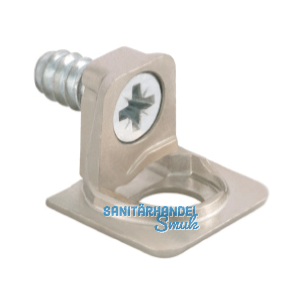 Tablar-Bodentr�ger PK2 Anschrauben Tablarst�rke 18/19 � 5 mm Zamak vernickelt