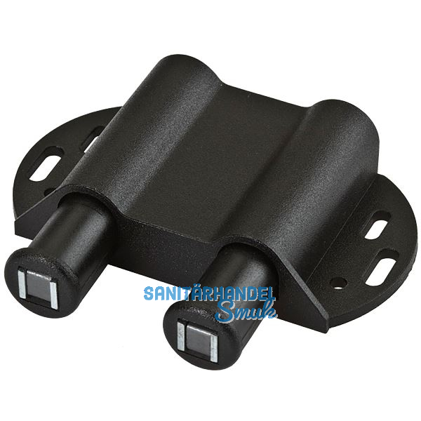 MACO Druckmagnetschnapper zweifach, zum Anschrauben, Kunststoff schwarz