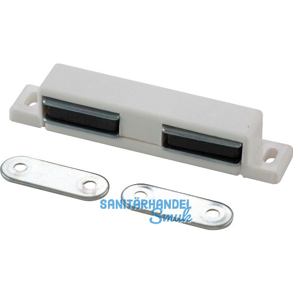 MACO Doppelmagnetschnapper Type 4.2, Haltekraft 4 kg, 2 Loch, Kunststoff wei�