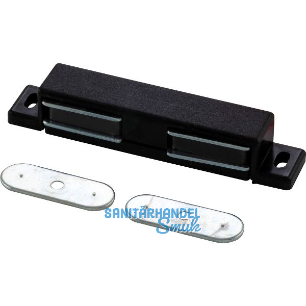 MACO Doppelmagnetschnapper Type 4.2, Haltekraft 4 kg, 1 Loch, Kunststoff schwarz