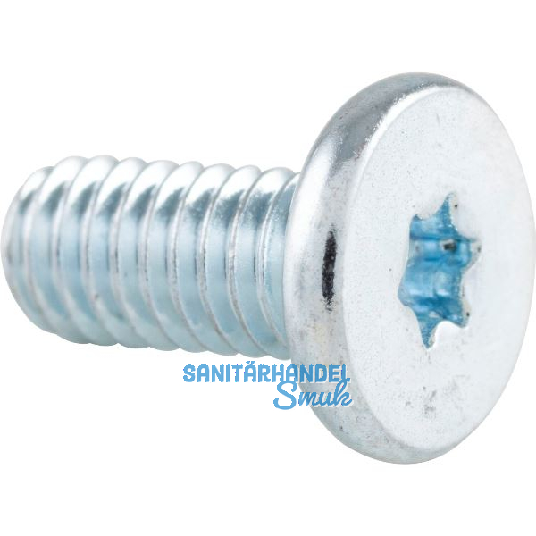 Zylinderschraube extrem niedriger Kopf M 6x16 Torx 20 - Stahl 08.8 verzinkt-blau