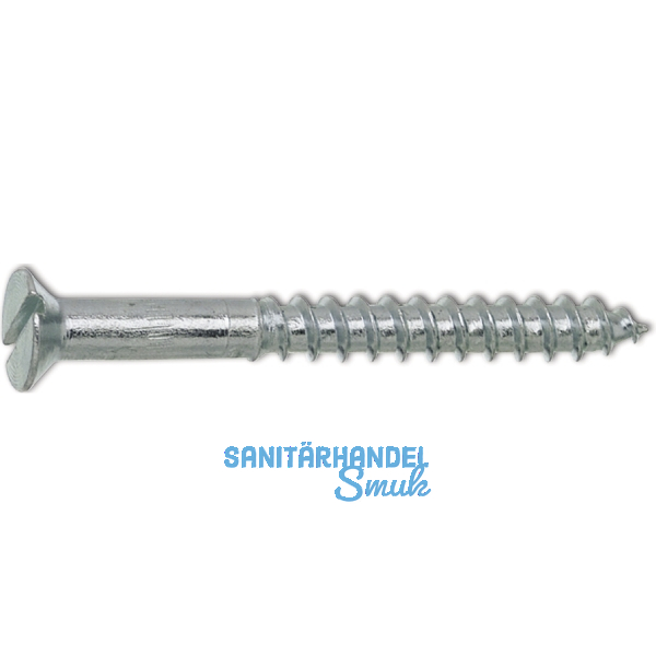 DIN97 6.0 x 30 verzinkt Holzschraube Senkkopf mit Schlitz
