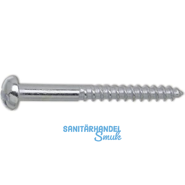 DIN96 4.0 x 20 verzinkt Holzschraube Halbrundkopf mit Schlitz