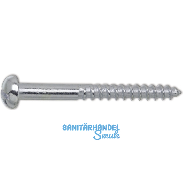 DIN96 5.0 x 35 verzinkt Holzschraube Halbrundkopf mit Schlitz