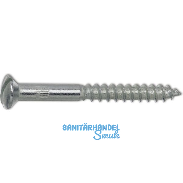 DIN95 4.0 x 30 verzinkt Holzschraube Linsensenkkopf mit Schlitz