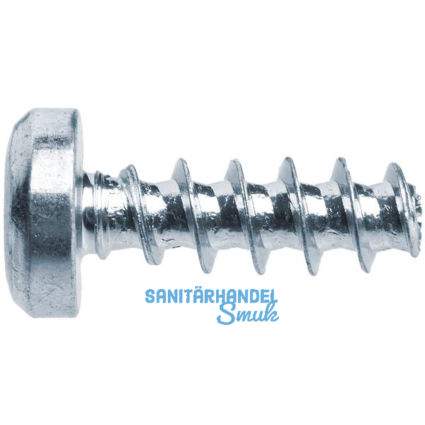 PLASFAST�-Schraube Halbrundkopf 5.0x10 TX20 Stahl verzinkt-blau
