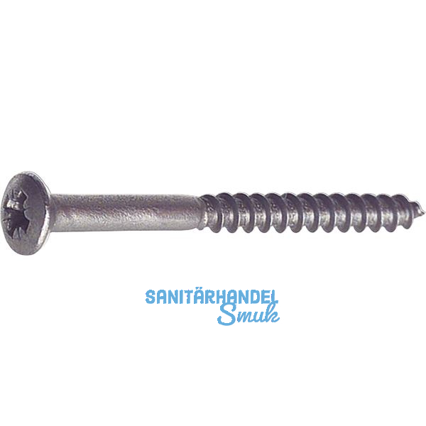 DIN7995 3.5 x 40 Pozidriv 2 Edelstahl A2 Holzschraube Linsensenkkopf